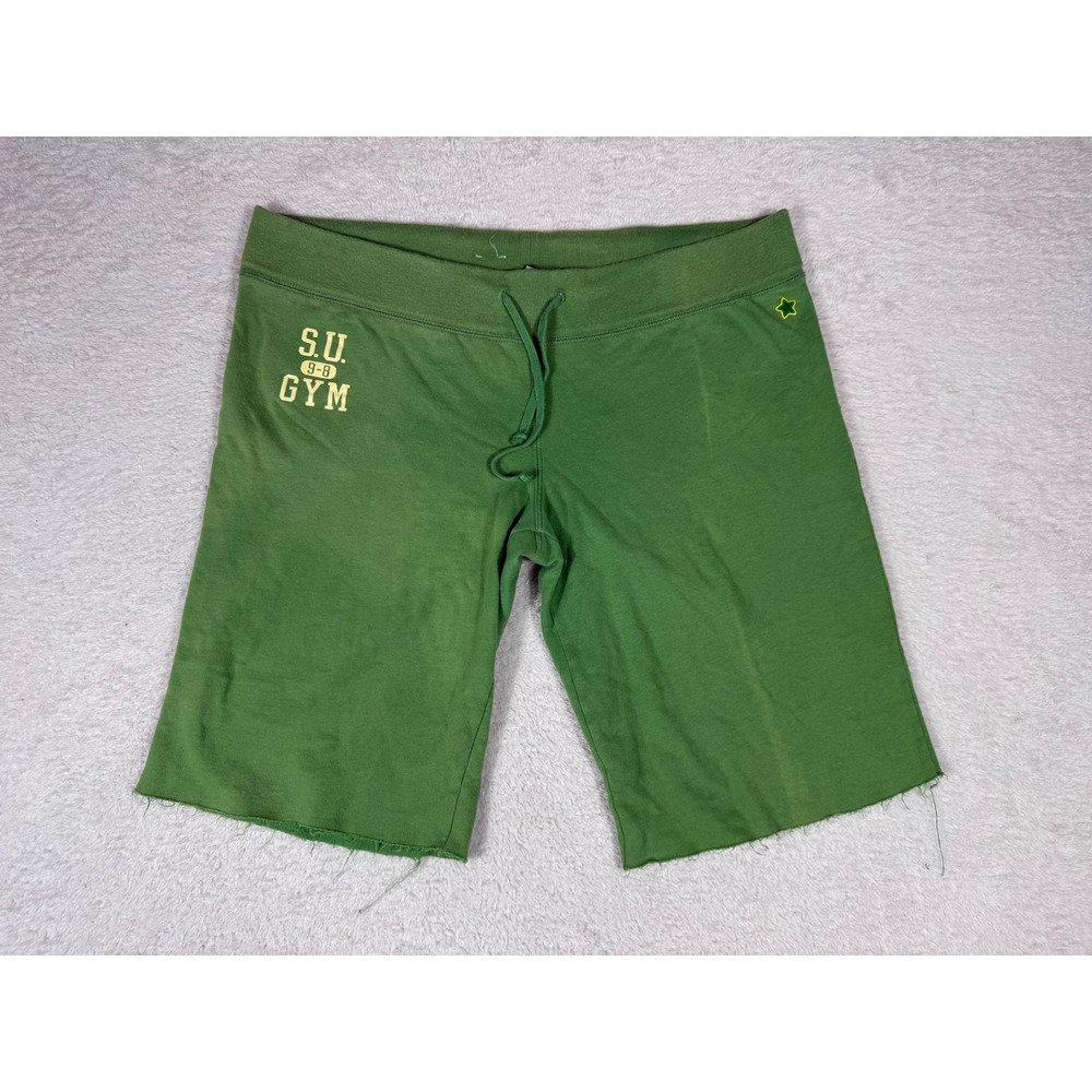 Old Navy Sweat Shorts Womens Large Green Good Ultra Low Waist Y2K S.U. GYM